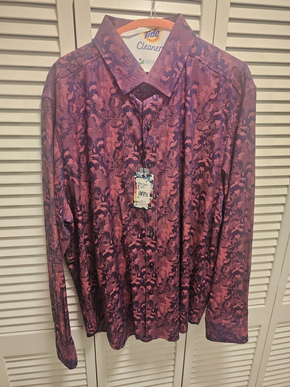 Robert Graham Purple and Pink Abstract Button-Down Shirt